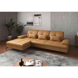 Sit & More ROHOVÁ SEDAČKA, kůže, curry žlutá obraz