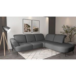Sit & More ROHOVÁ SEDAČKA, textil, tmavě šedá obraz