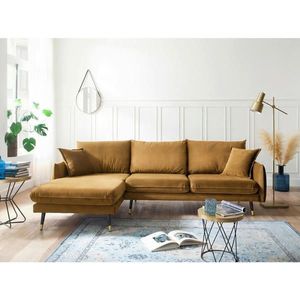 MID.YOU ROHOVÁ SEDAČKA, textil, hořčicově žlutá obraz