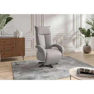 Sit & More KŘESLO, kůže, světle šedá obraz