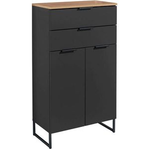 home24 MIDI SKŘÍŇKA, černá, barvy dubu, 60/106/32 cm obraz