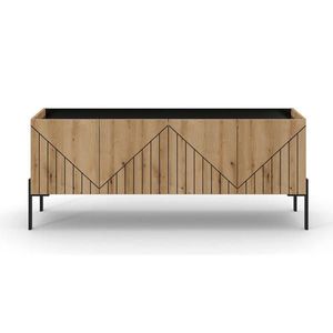 Livetastic NÍZKÁ KOMODA, černá, tmavý dub, 155/62/40 cm obraz