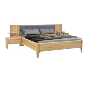 Linea Natura POSTEL S NOČNÍMI STOLKY, 180/200 cm, antracitová, divoký dub obraz