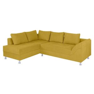 P & B ROHOVÁ SEDAČKA, textil, kompozitní dřevo, žlutá obraz