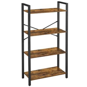 Boxxx REGÁL, hnědá, černá, uhlíková ocel, 66/120/30 cm obraz