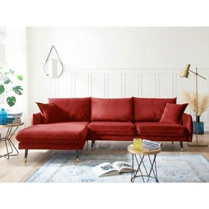 MID.YOU ROHOVÁ SEDAČKA, textil, tmavě červená obraz