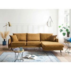 MID.YOU ROHOVÁ SEDAČKA, textil, hořčicově žlutá obraz