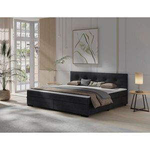 P & B POSTEL BOXSPRING, 240/200 cm, antracitová obraz
