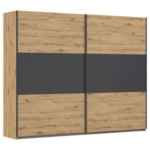 Rauch Möbel SKŘÍŇ S POSOUVACÍMI DVEŘMI, šedá, barvy hliníku, dub artisan, 261/210/59 cm obraz