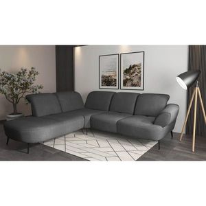 Sit & More ROHOVÁ SEDAČKA, textil, tmavě šedá obraz