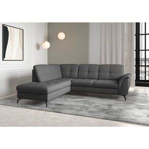Sit & More ROHOVÁ SEDAČKA, textil, tmavě šedá obraz