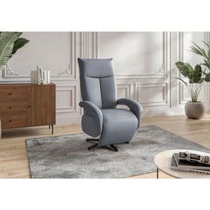 Sit & More KŘESLO, kůže, šedomodrá obraz