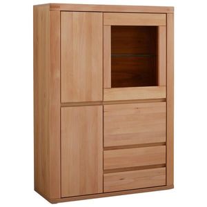 Voleo VYSOKÁ KOMODA, jádrový buk, jádrový buk, 98, 4/139, 6/37, 7 cm obraz