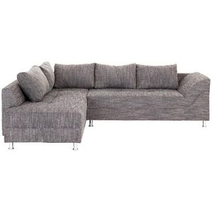 P & B ROHOVÁ SEDAČKA, textil, kompozitní dřevo, šedá obraz