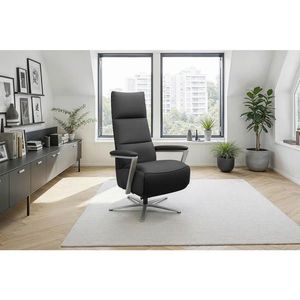 Sit & More RELAXAČNÍ KŘESLO, kůže, černá obraz