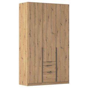 Rauch Möbel ŠATNÍ SKŘÍŇ S OTOČNÝMI DVEŘMI, tmavě šedá, dub artisan, 136/229/54 cm obraz
