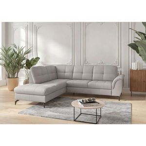 Sit & More ROHOVÁ SEDAČKA, kůže, světle šedá obraz