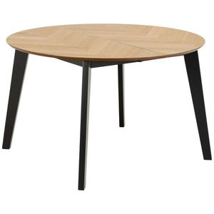 P & B JÍDELNÍ STŮL, černá, barvy dubu, 120/120/74, 5 cm obraz