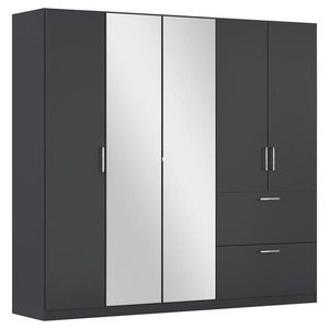 Rauch Möbel ŠATNÍ SKŘÍŇ S OTOČNÝMI DVEŘMI, šedá, 225/210/54 cm obraz