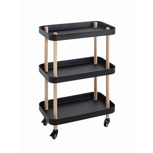 SERVÍROVACÍ VOZÍK, přírodní barvy, černá, barvy buku, 50/30/76 cm obraz