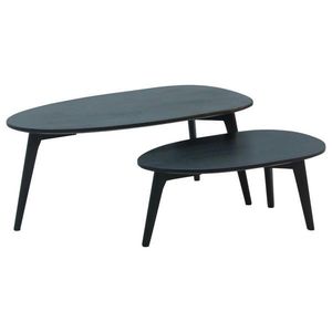 P & B SADA KONFERENČNÍCH STOLKŮ, černá, dřevo, 100/50/42 cm obraz