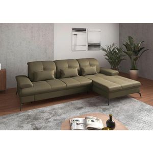 Sit & More ROHOVÁ SEDAČKA, kůže, olivově zelená obraz