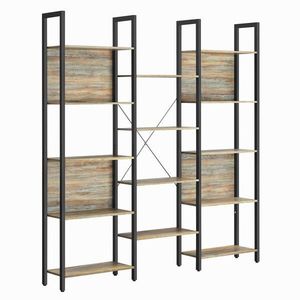 Boxxx REGÁL NA DOKUMENTY, hnědá, černá, 158/166/24 cm obraz