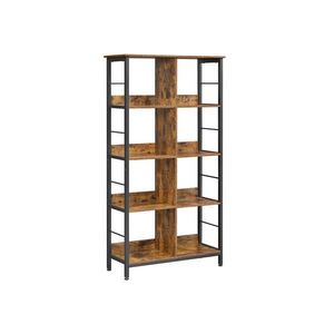Boxxx REGÁL, hnědá, černá, uhlíková ocel, 80/149/33 cm obraz
