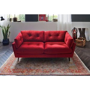 MID.YOU DVOUMÍSTNÁ POHOVKA, textil, tmavě červená obraz