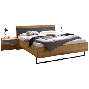 Dieter Knoll POSTEL S NOČNÍMI STOLKY, 180/200 cm, dub bianco, lávově šedá obraz