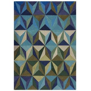 Flair Rugs RUČNĚ TKANÝ KOBEREC, 120/170 cm modrá obraz