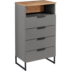 home24 MIDI SKŘÍŇKA, šedá, barvy dubu, 50/91/32 cm obraz