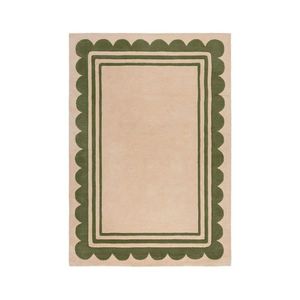 Flair Rugs RUČNĚ TKANÝ KOBEREC, 160/230 cm zelená, béžová obraz