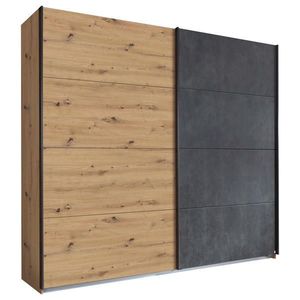 Rauch Möbel SKŘÍŇ S POSOUVACÍMI DVEŘMI, antracitová, dub artisan, 226/210/62 cm obraz