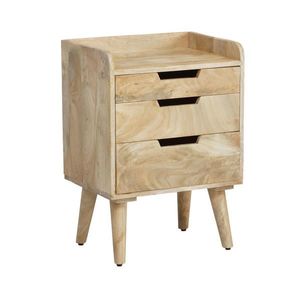 MID.YOU NOČNÍ STOLEK K POSTELI, mangové dřevo, světle hnědá, 45/63/33 cm obraz