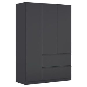 Rauch Möbel ŠATNÍ SKŘÍŇ S OTOČNÝMI DVEŘMI, šedá, 136/197/54 cm obraz