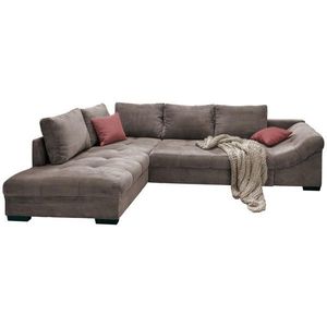 P & B ROHOVÁ SEDAČKA, textil, šedohnědá obraz