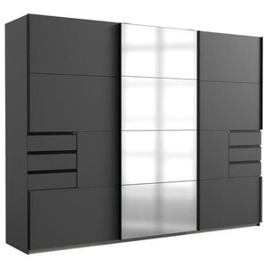 P & B ŠATNÍ SKŘÍŇ SE ZRCADLEM, antracitová, čiré, 270/210/64 cm obraz