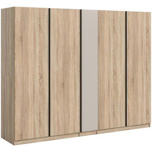 MID.YOU ŠATNÍ SKŘÍŇ S OTOČNÝMI DVEŘMI, Sonoma dub, kašmírová, 230/183/53 cm obraz