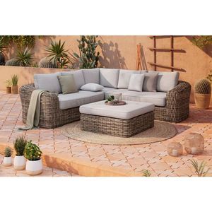 Ambia Garden TERASOVÁ SEDACÍ SOUPRAVA dřevo, kov, plast, textil obraz