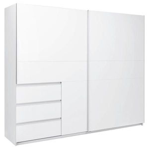 P & B ŠATNÍ SKŘÍŇ S POSUVNÝMI DVEŘM, bílá, 250/210/61, 5 cm obraz