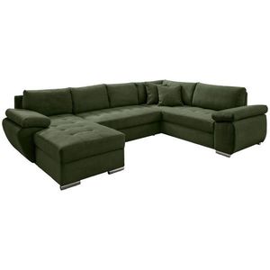 P & B SEDACÍ SOUPRAVA, textil, tmavě zelená obraz