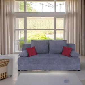 P & B ROZKLÁDACÍ POHOVKA, textil, kompozitní dřevo, antracitová obraz