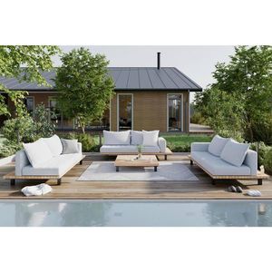 Ambia Garden TERASOVÁ SEDACÍ SOUPRAVA 4dílné, dřevo, kov, textil obraz
