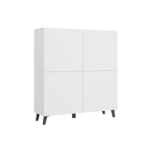 P & B VYSOKÁ KOMODA, bílá, 120/128/39 cm obraz