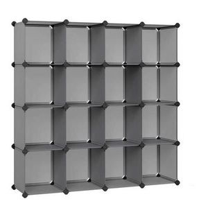 Boxxx KOMBINACE REGÁLŮ, šedá, železo, 153/153/31 cm obraz