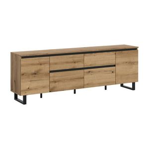 Livetastic NÍZKÁ KOMODA, tmavý dub, 188/65/36 cm obraz