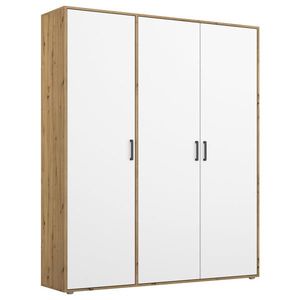 Rauch Möbel ŠATNÍ SKŘÍŇ S OTOČNÝMI DVEŘMI, bílá, dub artisan, 140/194/53 cm obraz