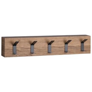 ŠATNÍ PANEL, černá, barvy dubu, 50/10/5 cm obraz