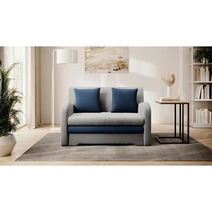 MID.YOU ROZKLÁDACÍ POHOVKA, textil, antracitová, modrá obraz